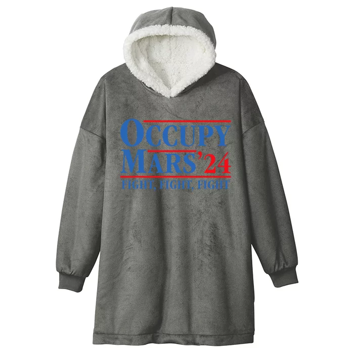 Occupy Mars Astronomy Space Fight Fight Fight Hooded Wearable Blanket