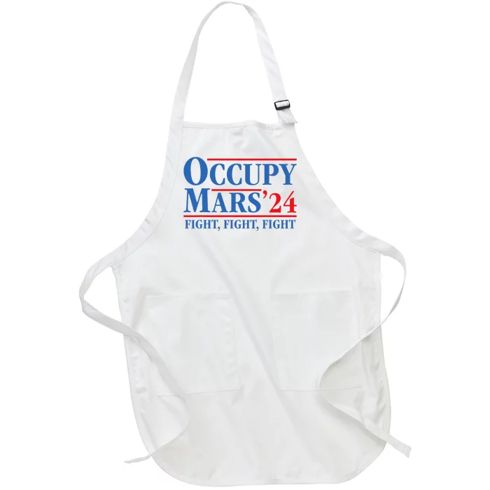 Occupy Mars Astronomy Space Fight Fight Fight Full-Length Apron With Pocket