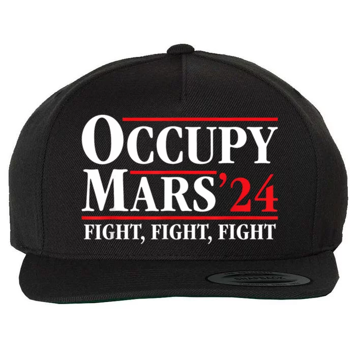 Occupy Mars Astronomy Space Fight Fight Fight Wool Snapback Cap