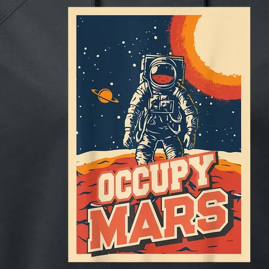 Occupy Mars Aerospace Space Travel Performance Fleece Hoodie