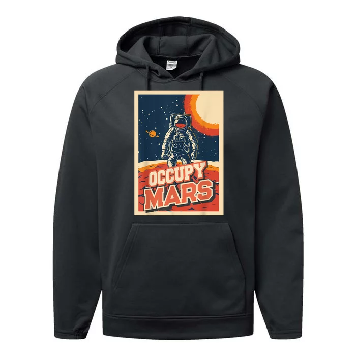 Occupy Mars Aerospace Space Travel Performance Fleece Hoodie