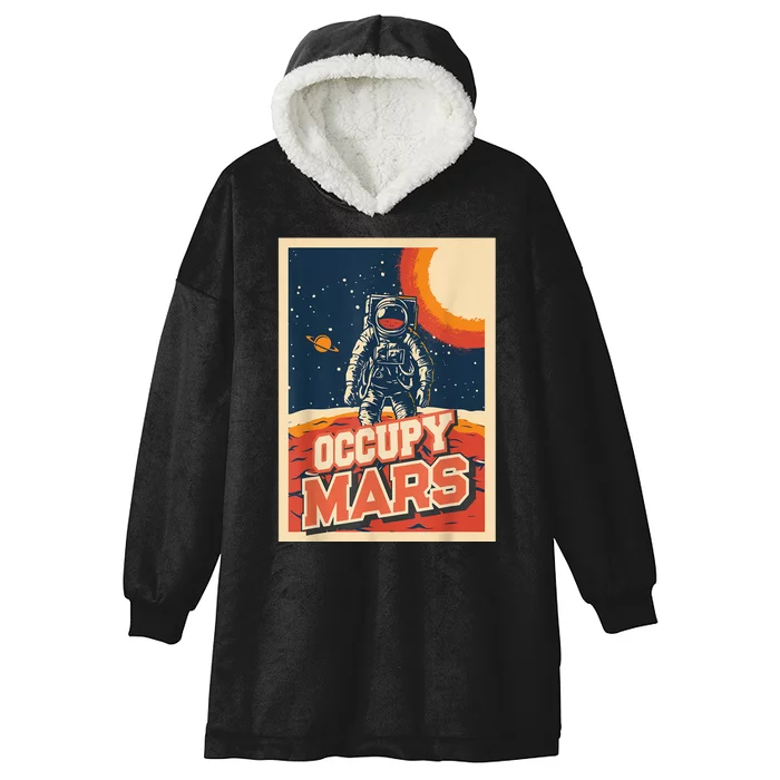 Occupy Mars Aerospace Space Travel Hooded Wearable Blanket