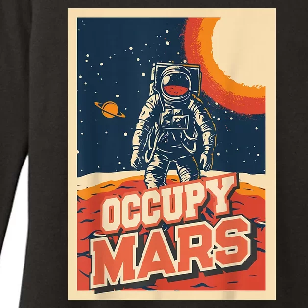 Occupy Mars Aerospace Space Travel Womens CVC Long Sleeve Shirt