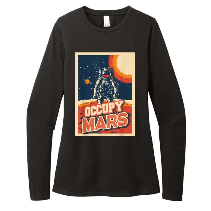 Occupy Mars Aerospace Space Travel Womens CVC Long Sleeve Shirt