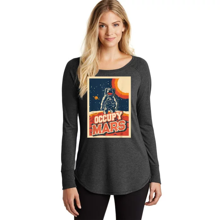 Occupy Mars Aerospace Space Travel Women's Perfect Tri Tunic Long Sleeve Shirt