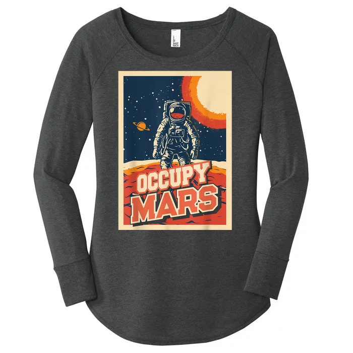 Occupy Mars Aerospace Space Travel Women's Perfect Tri Tunic Long Sleeve Shirt