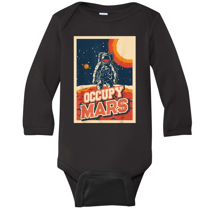 Occupy Mars Aerospace Space Travel Baby Long Sleeve Bodysuit