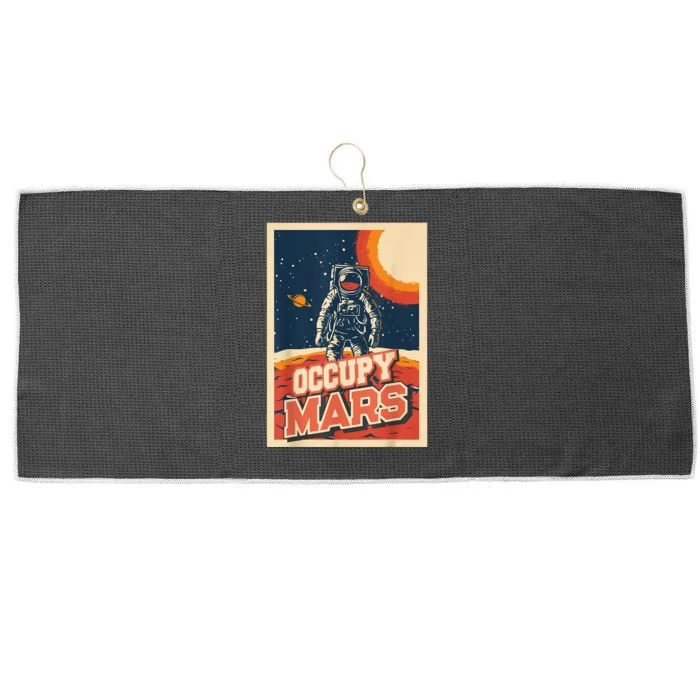 Occupy Mars Aerospace Space Travel Large Microfiber Waffle Golf Towel