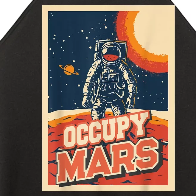 Occupy Mars Aerospace Space Travel Women’s Perfect Tri Rocker Tank