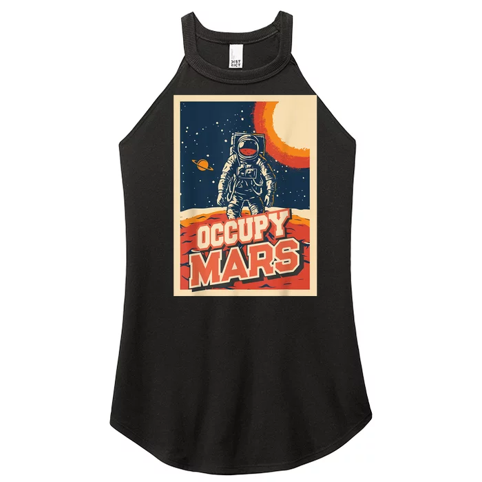 Occupy Mars Aerospace Space Travel Women’s Perfect Tri Rocker Tank