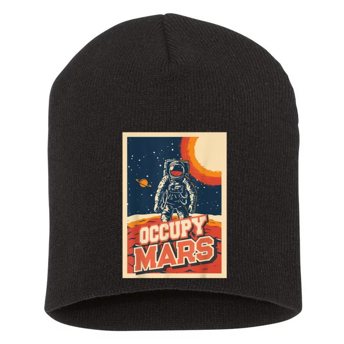 Occupy Mars Aerospace Space Travel Short Acrylic Beanie