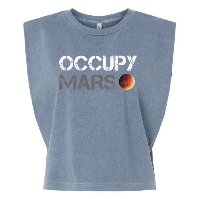 Occupy Mars Astronomy Space Explorer Rocket Science Garment-Dyed Women's Muscle Tee