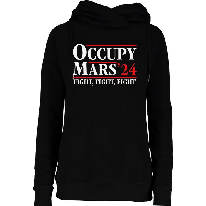 Occupy Mars Astronomy Space Fight Fight Fight Womens Funnel Neck Pullover Hood