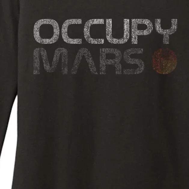 Occupy Mars Astronomy Space Explorer Gift Womens CVC Long Sleeve Shirt