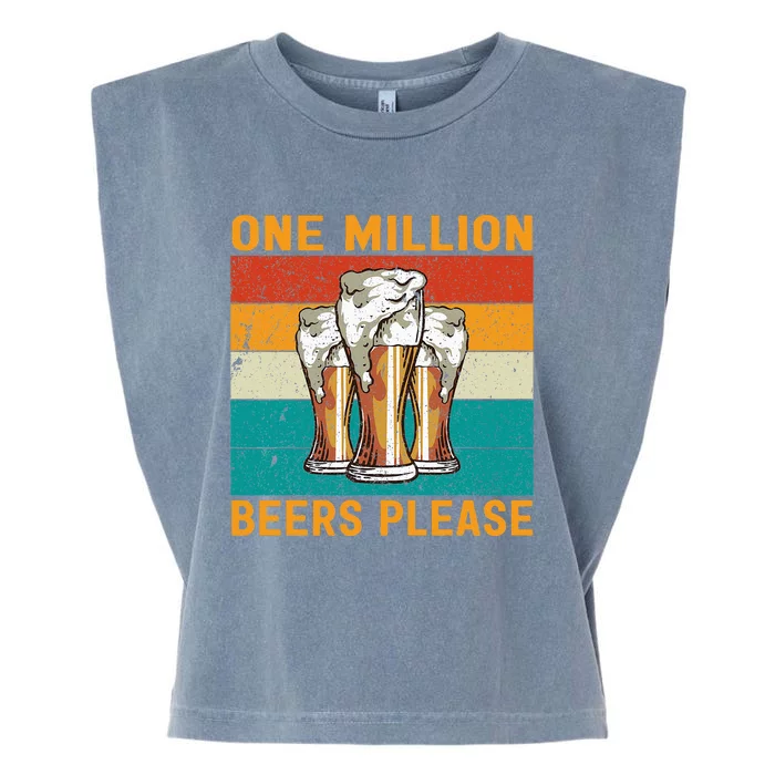 One Million Beers Please Garment-Dyed Women's Muscle Tee