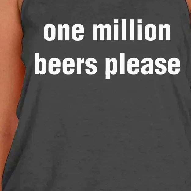 One Million Beers Please Women's Knotted Racerback Tank