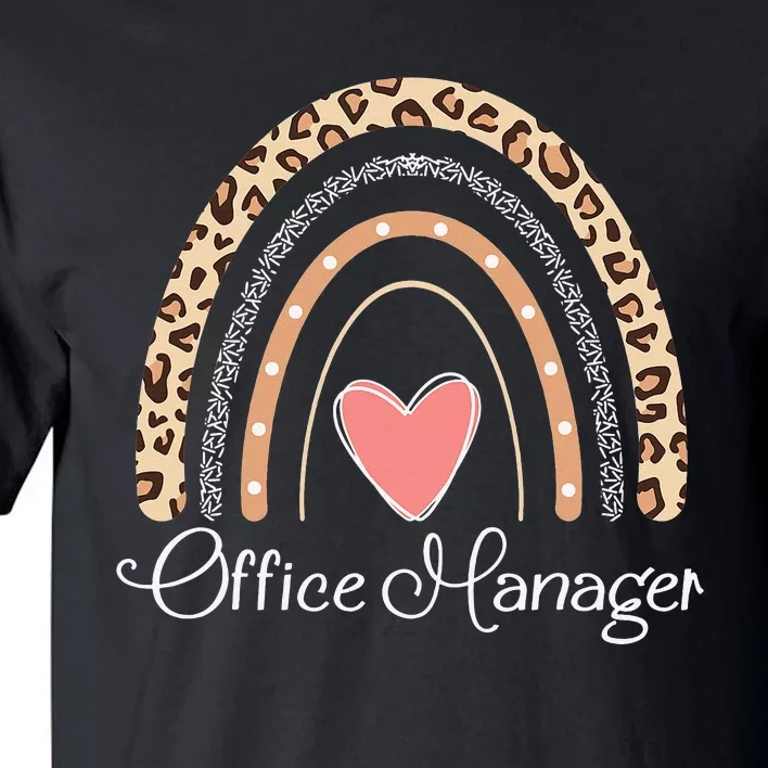 Office Manager Boho Rainbow Funny School Office Manager Tall T-Shirt