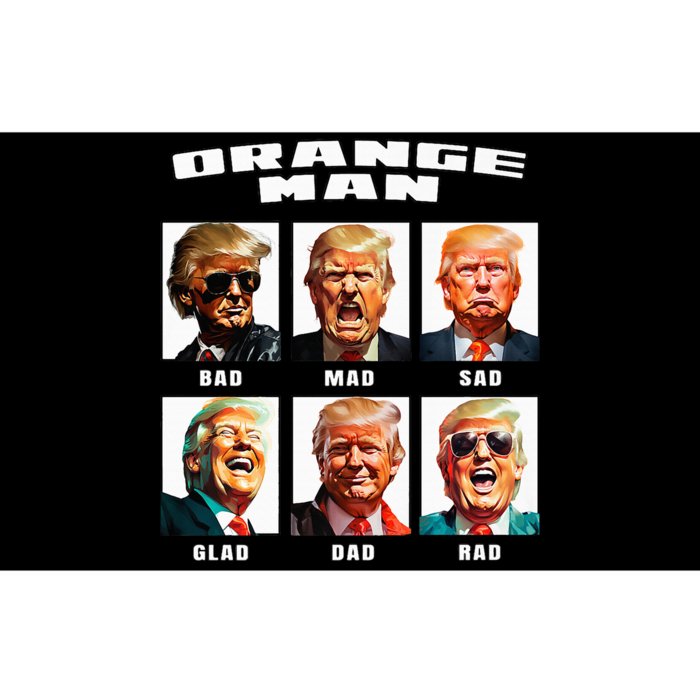 Orange Man Bad The Many Faces of Donald Trump Bumper Sticker