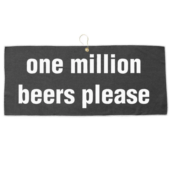 One Million Beers Please Large Microfiber Waffle Golf Towel