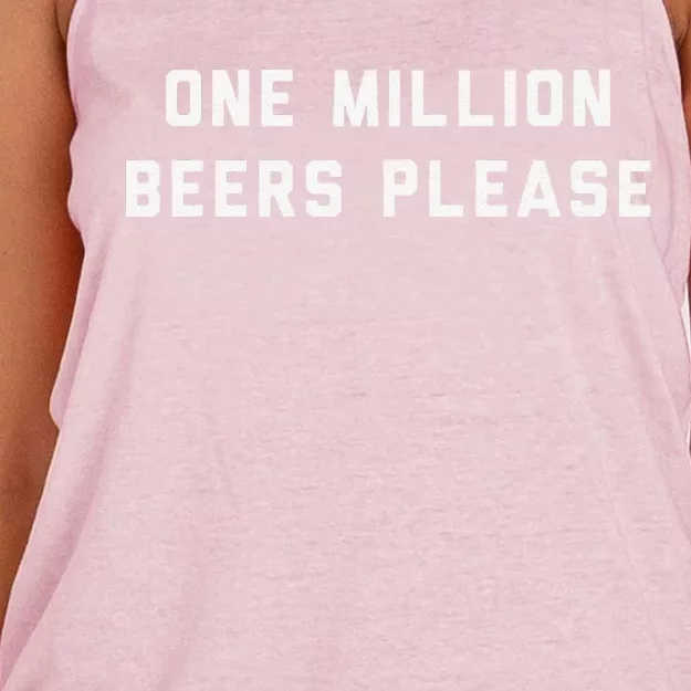 One Million Beers Please Women's Knotted Racerback Tank