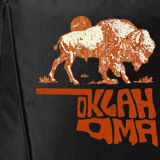 Oklahoma Map Bison Buffalo Oklahoma Souvenir City Backpack