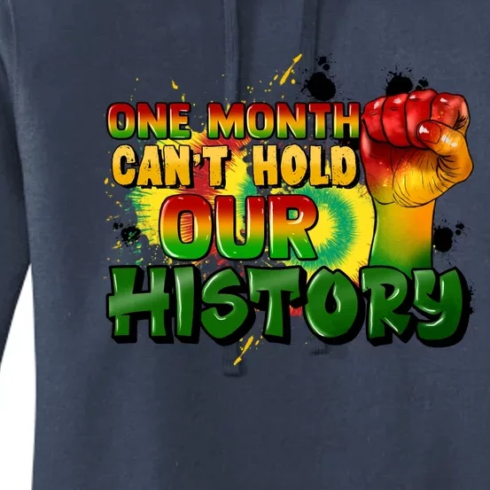 One Month Can't Hold Our History Juneteenth Women's Pullover Hoodie