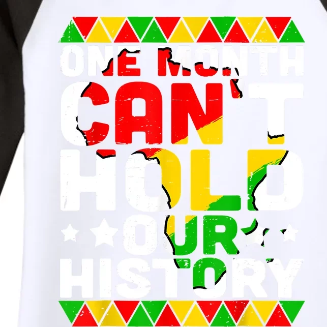 One Month Can't Hold Our History African Black History Month Women's Tri-Blend 3/4-Sleeve Raglan Shirt