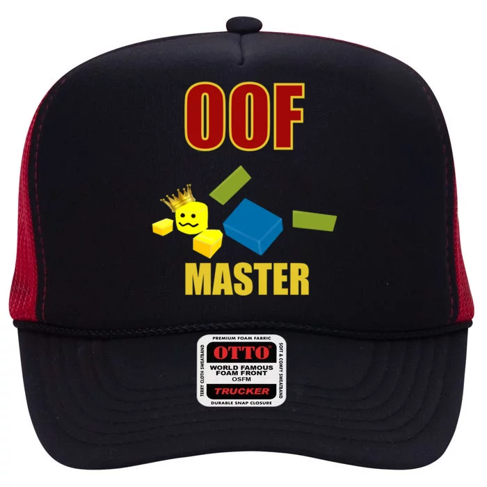 Oof Master Computer Video Game Funny Noob Gamer Great Gift High Crown Mesh Trucker Hat