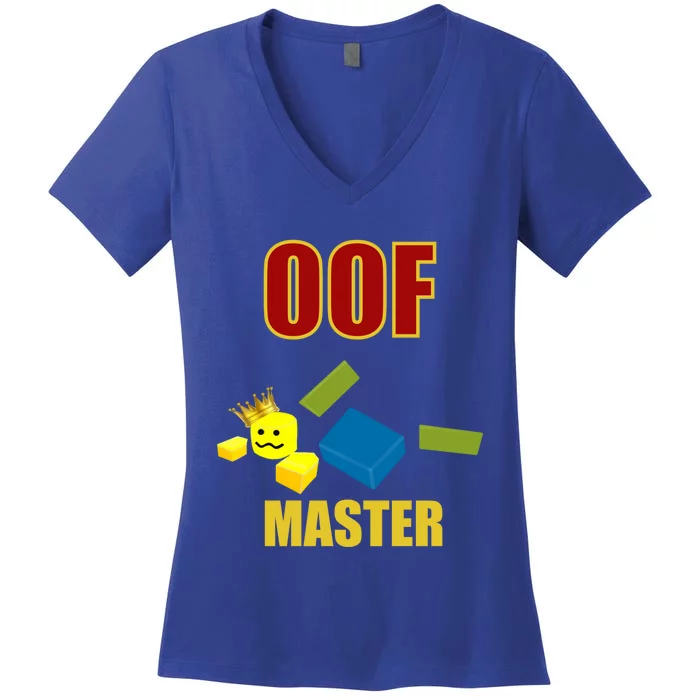 Oof Master Computer Video Game Funny Noob Gamer Great Gift Women's V-Neck T-Shirt