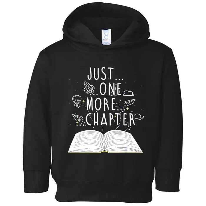 One More Chapter Funny Reading Book Toddler Hoodie