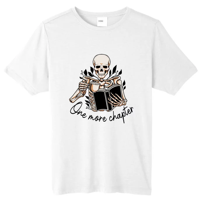 One More Chapter Funny Skeleton Reading Books Gift Cute Reading ChromaSoft Performance T-Shirt