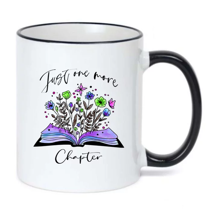 One More Chapter Gift Book Flowers Graphic Reading Lover Gift Black Color Changing Mug