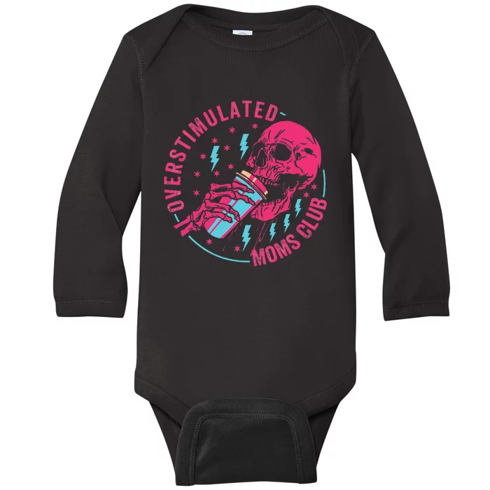 Overstimulated Moms Club Baby Long Sleeve Bodysuit