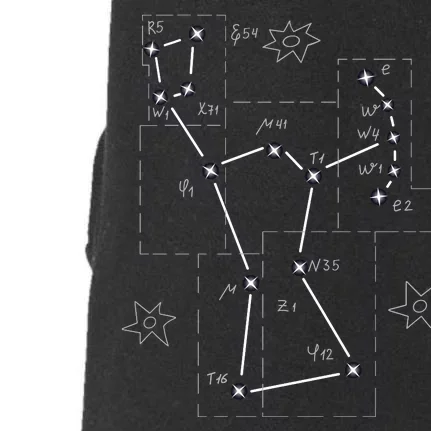 Orion Makeup Constellation Space Solar System Stars Astronomy Doggie 3-End Fleece Hoodie