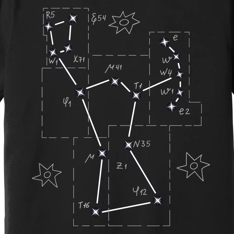 Orion Makeup Constellation Space Solar System Stars Astronomy Premium T-Shirt