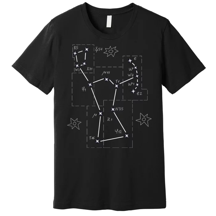 Orion Makeup Constellation Space Solar System Stars Astronomy Premium T-Shirt