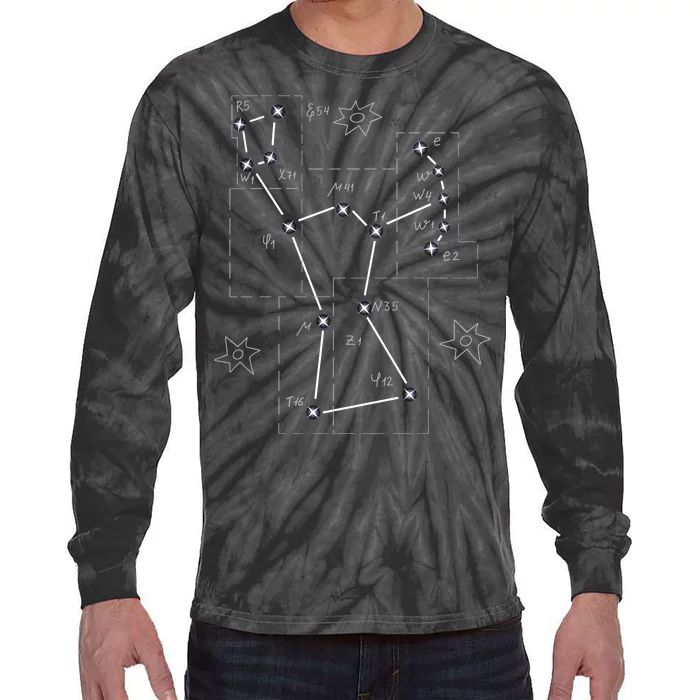 Orion Makeup Constellation Space Solar System Stars Astronomy Tie-Dye Long Sleeve Shirt