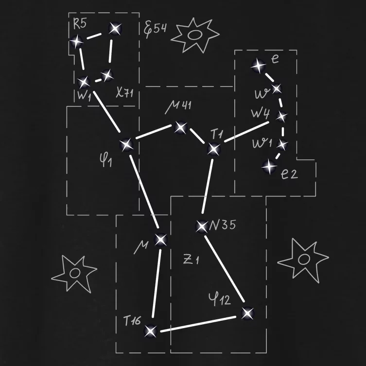 Orion Makeup Constellation Space Solar System Stars Astronomy Women's Crop Top Tee