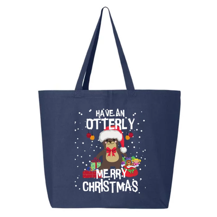 Otterly Merry Christmas Funny Otter Christmas Gift 25L Jumbo Tote