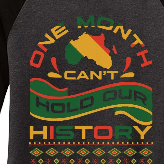 One Month Cant Hold Our History African Black History Month Women's Tri-Blend 3/4-Sleeve Raglan Shirt