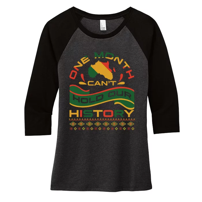 One Month Cant Hold Our History African Black History Month Women's Tri-Blend 3/4-Sleeve Raglan Shirt