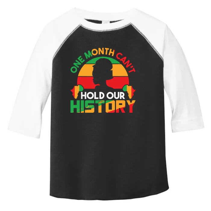 One Month Cant Hold Our History Black History Month Toddler Fine Jersey T-Shirt