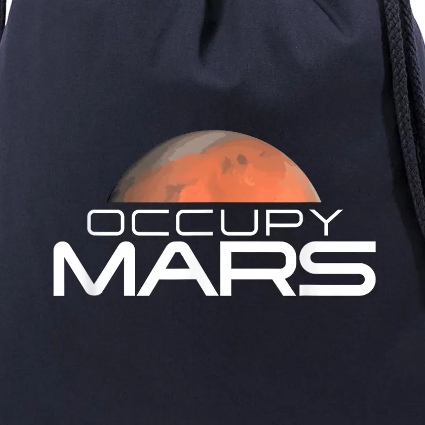 Occupy Mars Colonize Space Drawstring Bag