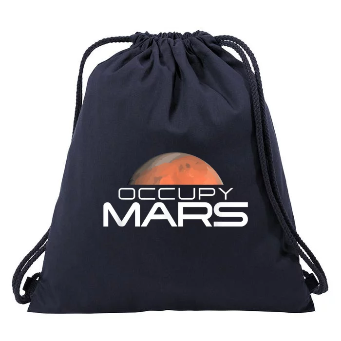 Occupy Mars Colonize Space Drawstring Bag