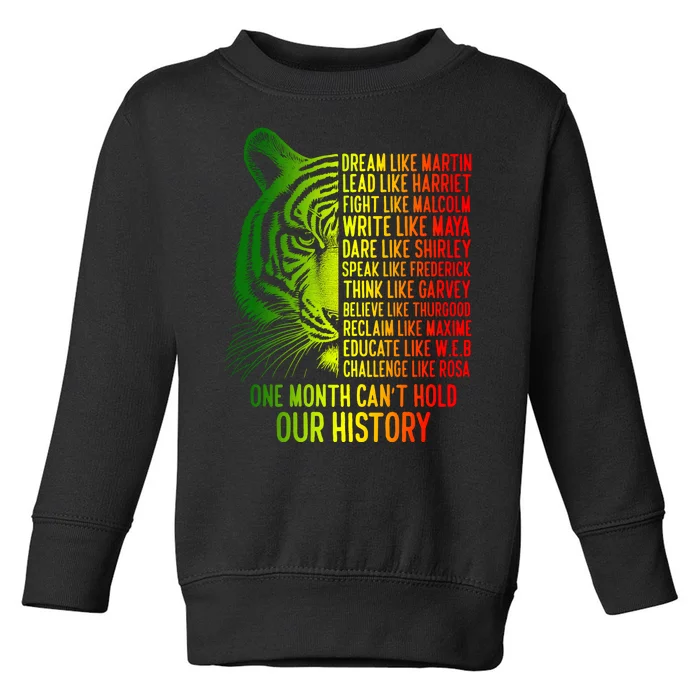 One Month Cant Hold Out History African American Pride Toddler Sweatshirt