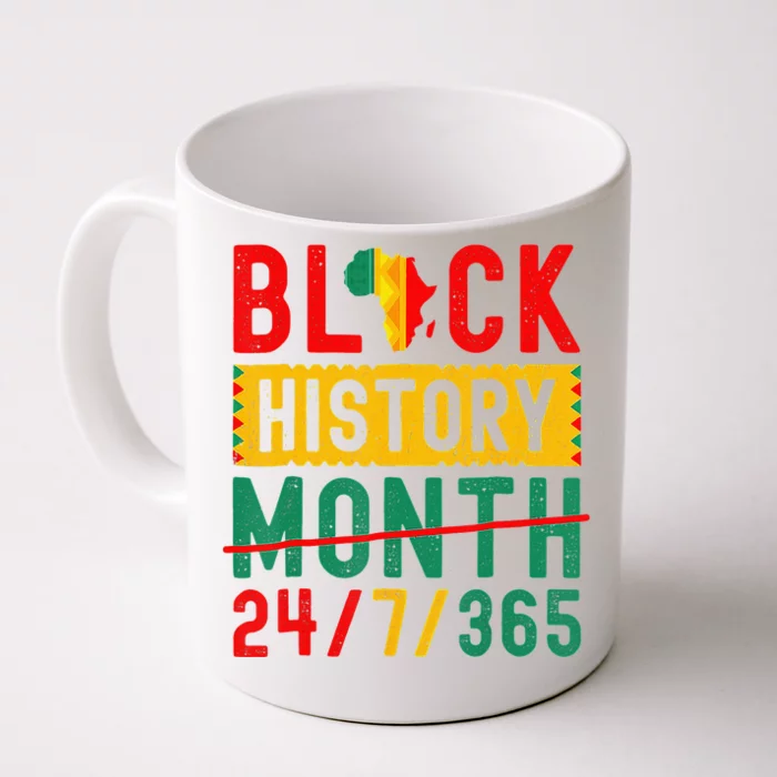 One Month Can't Hold Our Black History Afro Melanin Queen Front & Back Coffee Mug