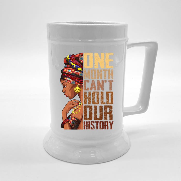 One Month can't Hold Our History Melanin African Front & Back Beer Stein