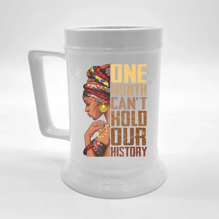 One Month can't Hold Our History Melanin African Front & Back Beer Stein