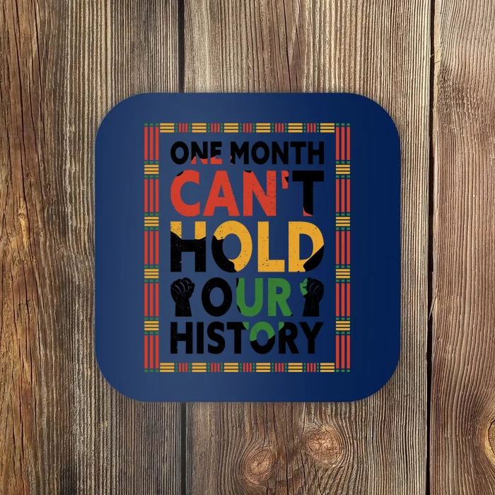 One Month Can't Hold Our History Melanin African Girl Women Coaster