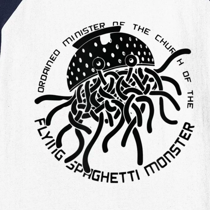 Ordained Minister Church Of The Flying Spaghetti Monster FSM Baseball Sleeve Shirt